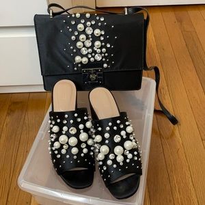 Aldo pearl shoesand bag combo